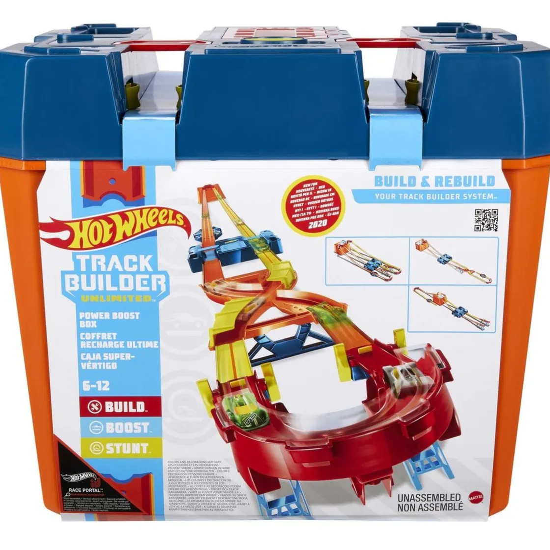 MATTEL Hot Wheels - Hot Wheels Track Builder Unlimited con 20 pies de pista y vehículo de juguete ㅤ