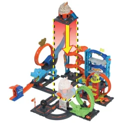 MATTEL Hot Wheels - Pista de carreras City Tienda de helados con 1 vehículo incluido ㅤ* Vehículos Y Circuitos