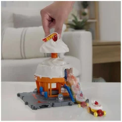 MATTEL Hot Wheels - Pista de carreras City Tienda de helados con 1 vehículo incluido ㅤ* Vehículos Y Circuitos