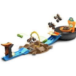 MATTEL Hot Wheels - Playset neumáticos para acrobacias Monster Trucks