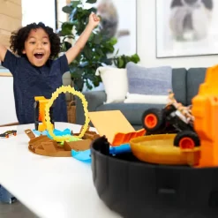 MATTEL Hot Wheels - Playset neumáticos para acrobacias Monster Trucks
