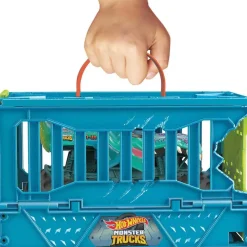 MATTEL Hot Wheels - Vehículo Hot Wheels Monster Truck 1:24 con jaula de choque gigante* Vehículos Y Circuitos