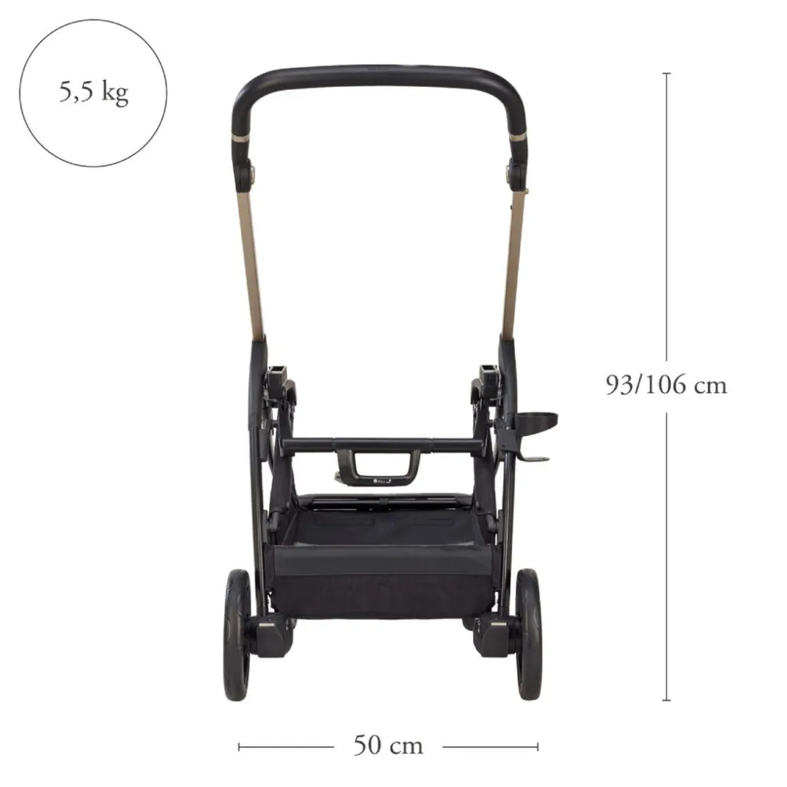 INGLESINA - Trio system4 Electa Darwin - Color Battery beige + Chasis Iridio black