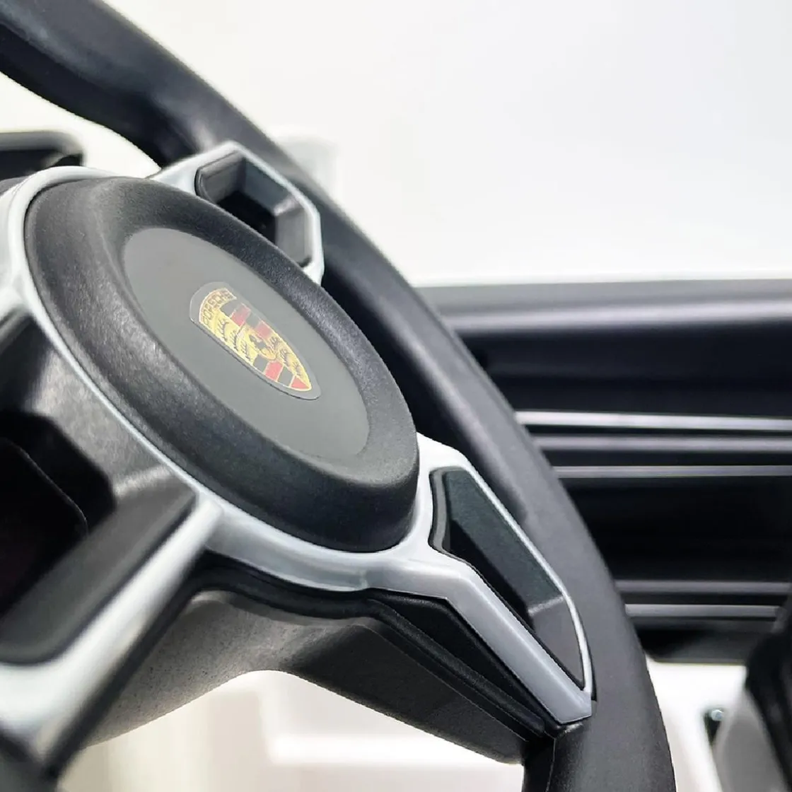 INJUSA - Porsche Taycan 12V Blanco* Vehículos De Batería O A Pedales