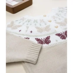Prenatal Jersey niña beige con mariposas