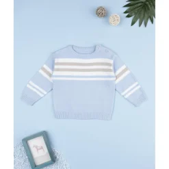 Prenatal Jersey niño rayas azul claro