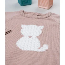 Prenatal Jersey rosa de niña con gato* Niña·Bebé Niña 3-36 Meses|Bebé Niña 3-36 Meses·Jerséis Y Cardigans