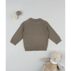 Prenatal Jersey tricot bebé marrón con perrito