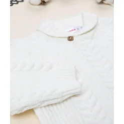 Prenatal Jersey tricot blanco con parche en la manga para niño* Niño·Bebé Niño 3-36 Meses|Bebé Niño 3-36 Meses·Jerséis Y Cardigans