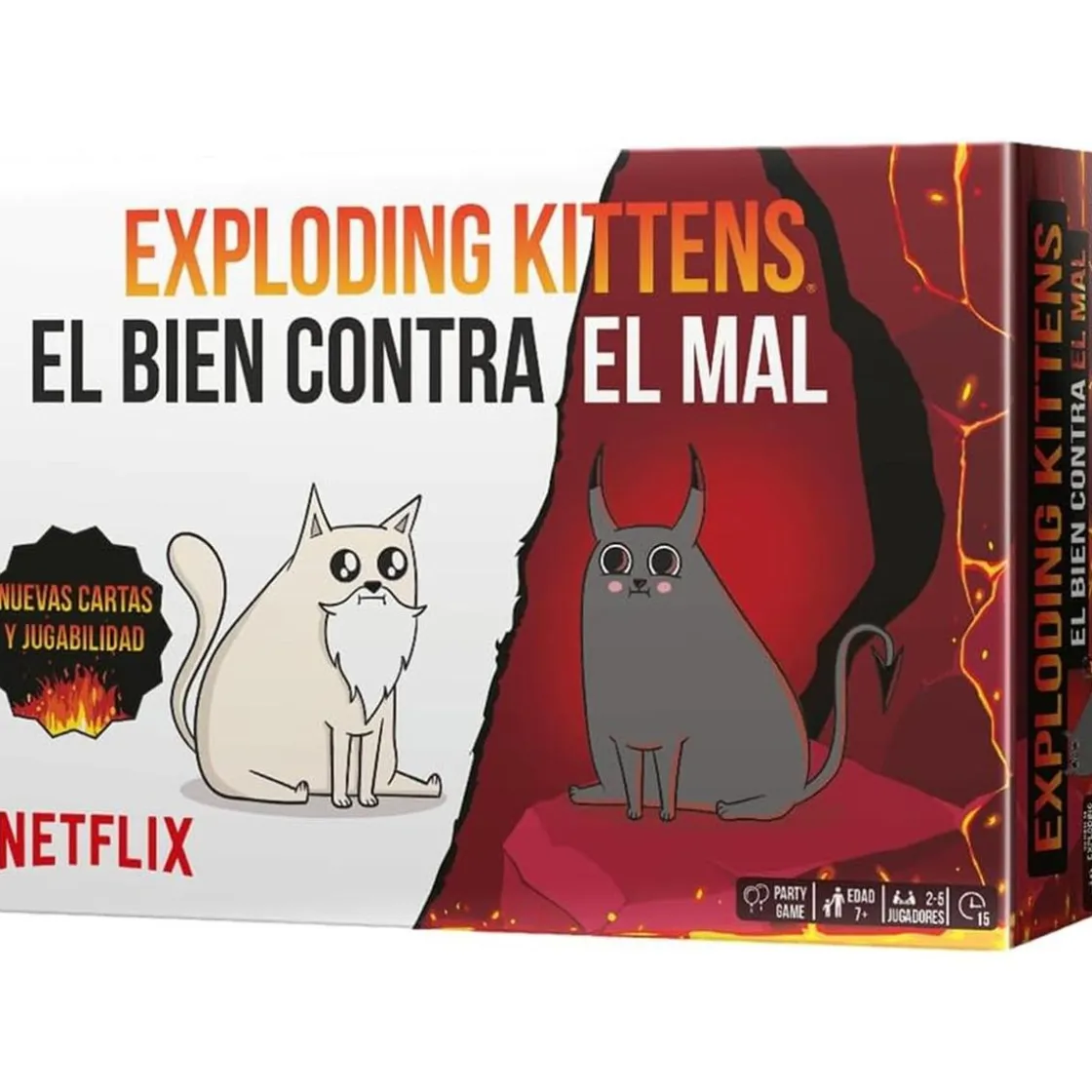 ASMODEE Juego de batalla Buena contra Mala - Cartas en Español ㅤ* Friki Zone