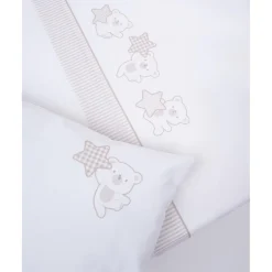 Prenatal Juego de cuna 3 piezas beige con osito y estrellas* Ropa De Cama·Sábanas Y Mantas|Recién Nacido·Ropa De Cama
