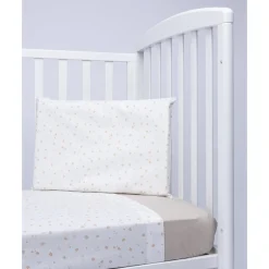 Prenatal Juego de Cuna 3 Piezas con Flores Naranjas