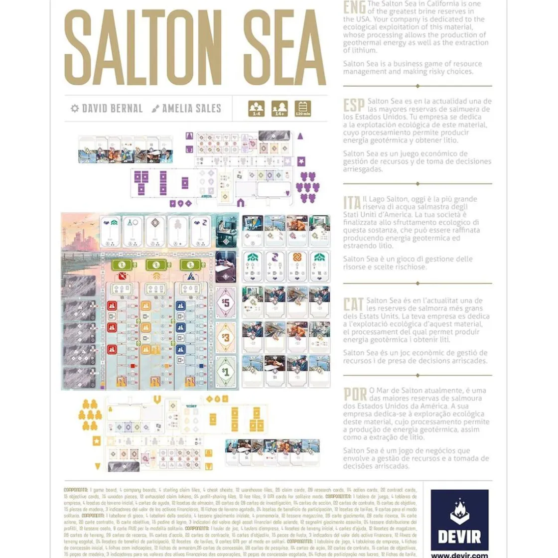 DEVIR Juego Mesa Salton Sea* Juegos Y Puzzles|Friki Zone