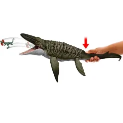 MATTEL Jurassic World - Mosasaurus “Bite ’N Blast” con mini Dilophosaurus
