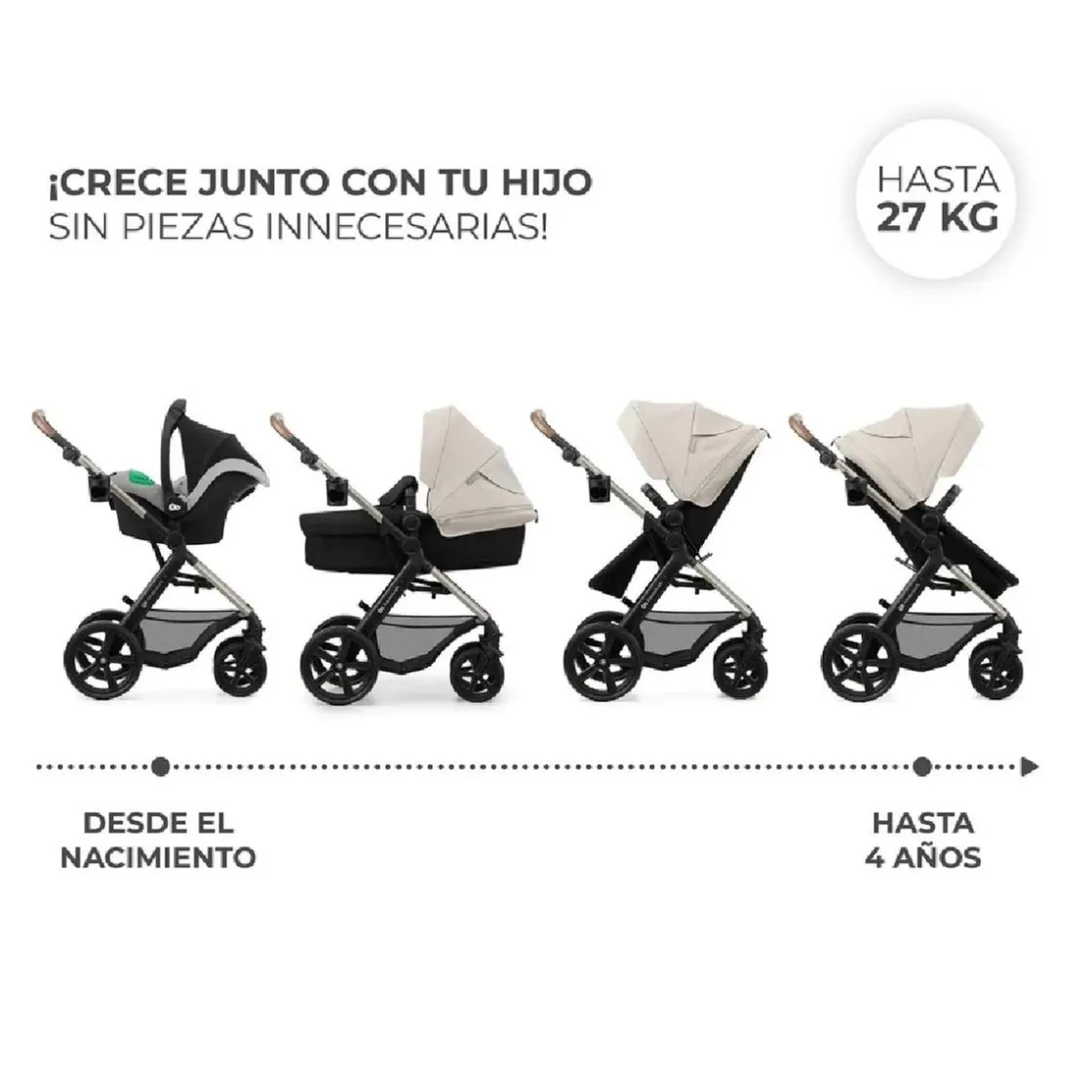 KINDERKRAFT - Trio Moov 2 Moonlight Grey* Trío Y Accesorios·Trío Y Dúo