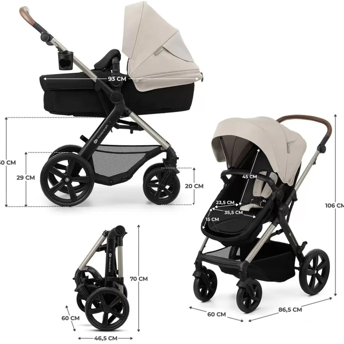 KINDERKRAFT - Trio Moov 2 Moonlight Grey* Trío Y Accesorios·Trío Y Dúo