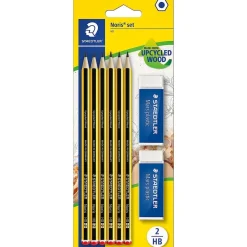 TOYS "R" US Kit de 6 lápices de grafito Noris HB y 2 gomas Mars Plastic* Material Escolar