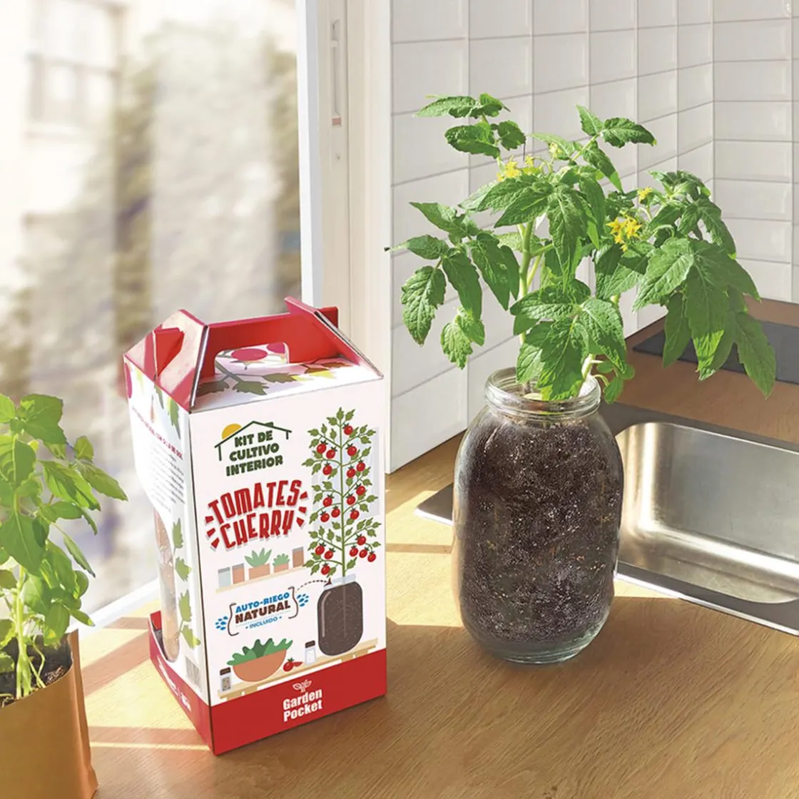 GARDEN POCKET Kit de cultivo de tomate Cherry orgánico para interior