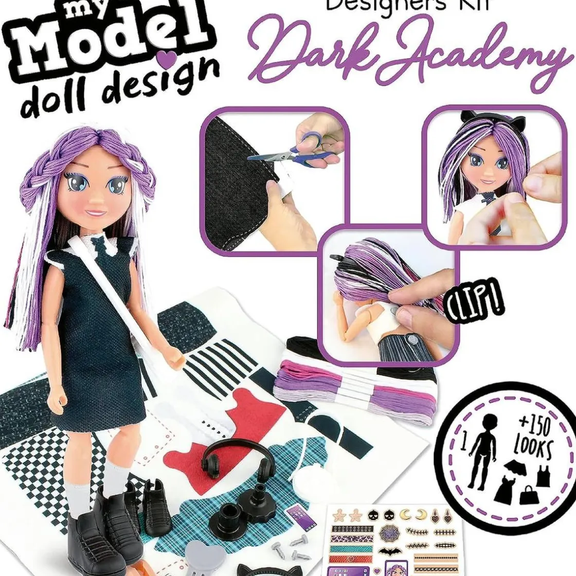 EDUCA BORRAS Kit de diseño de moda para muñeca estilo academía oscura