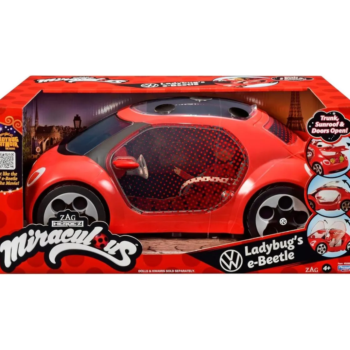 LADYBUG - Miraculous Vehículo Volkswagen E-Beetle* Muñecas