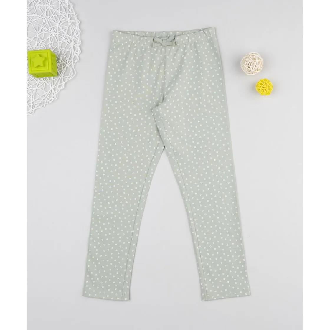 Prenatal Legging niña verde con flores* Niña 2-10 Años·Leggings Y Faldas|Niña·Niña 2-10 Años