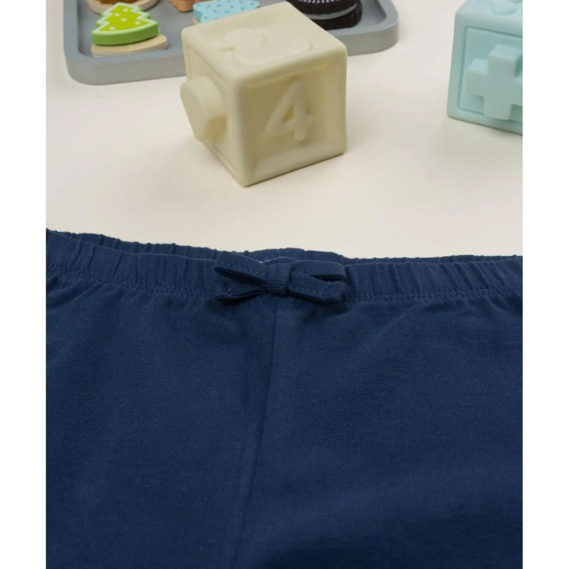 Prenatal Leggings azul niña con flores