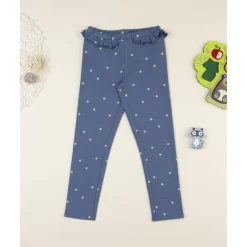 Prenatal Leggings niña azules con topos