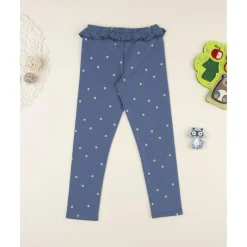 Prenatal Leggings niña azules con topos