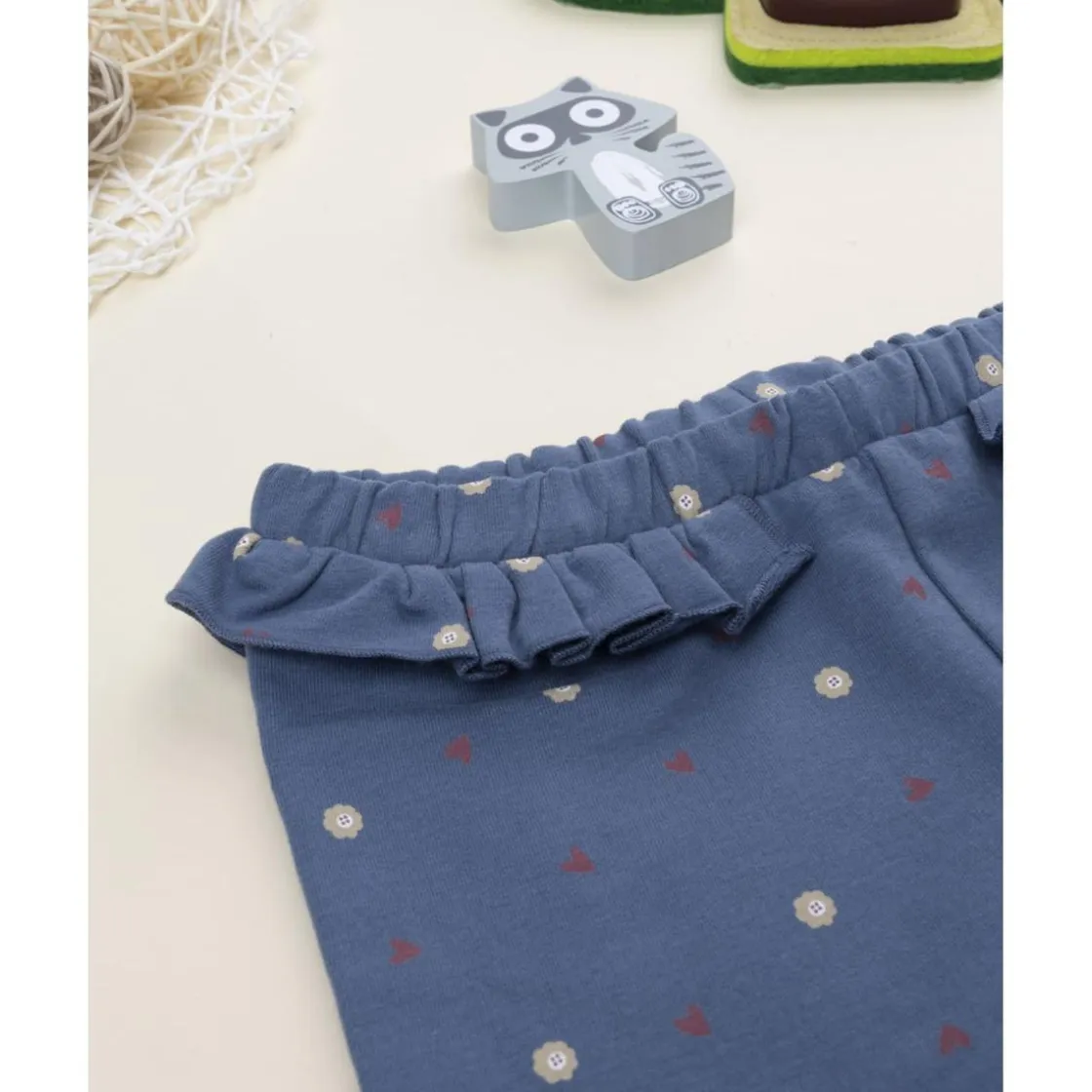 Prenatal Leggings niña azules con topos