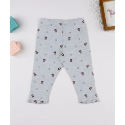 Prenatal Leggings niña grises con corazones y lazos