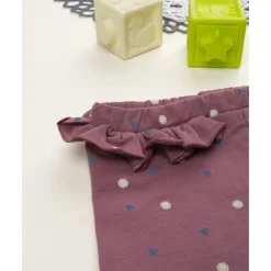 Prenatal Leggings niña rosa antiguo con volantes