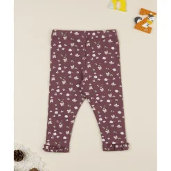 Prenatal Leggings niña rosa antiguo con estampado floral