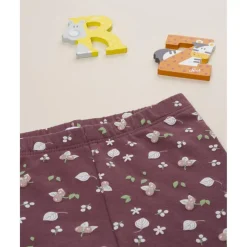 Prenatal Leggings niña rosa antiguo con estampado floral