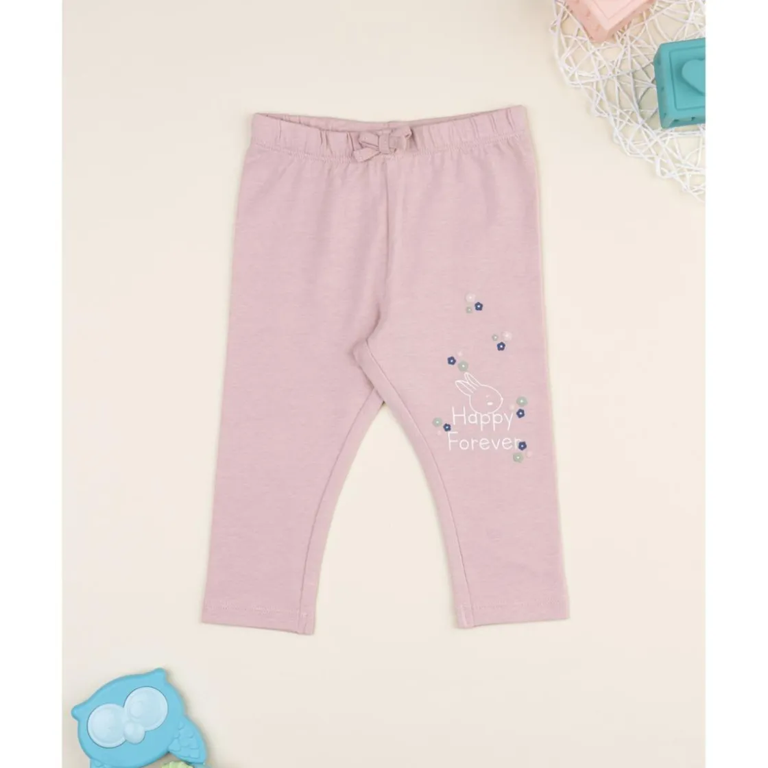 Prenatal Leggings niña rosa con flores