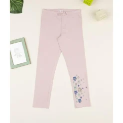 Prenatal Leggings niña rosa con flores
