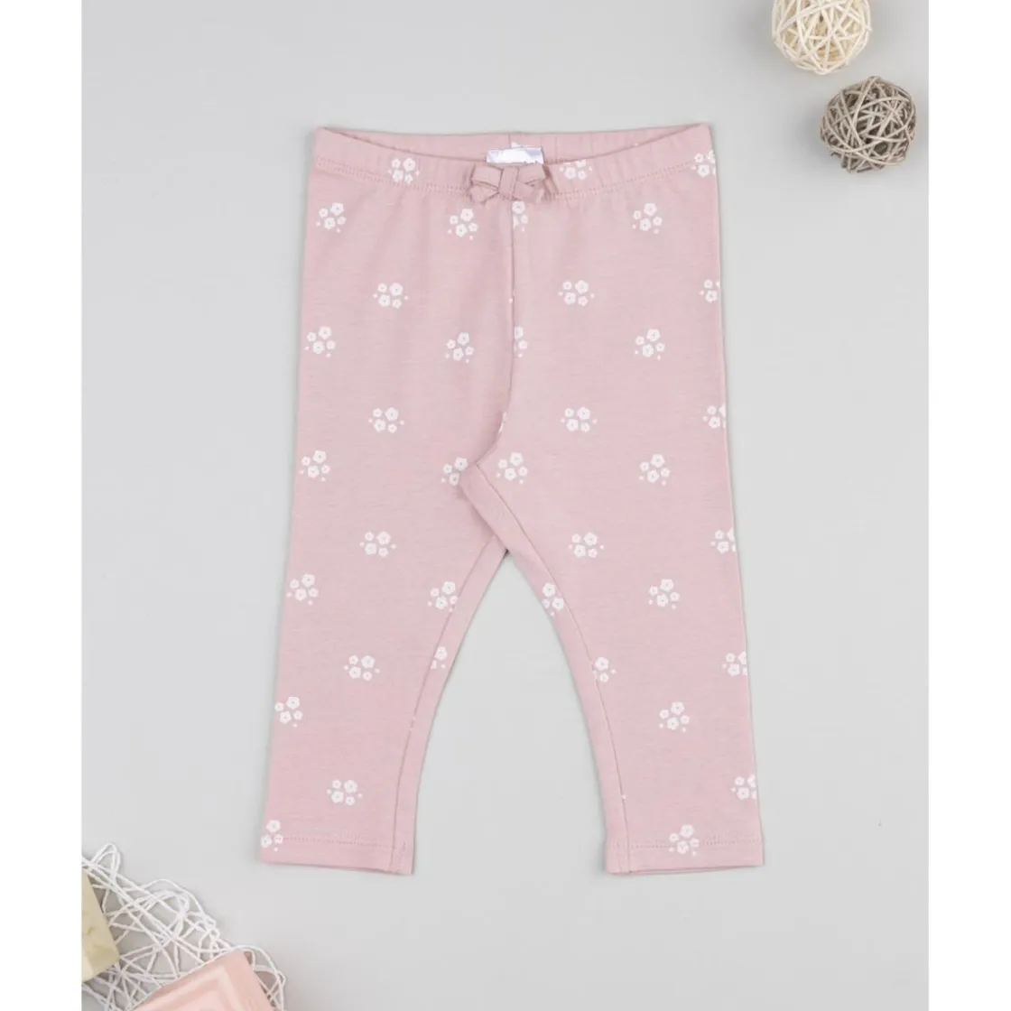 Prenatal Leggings niña rosa con flores