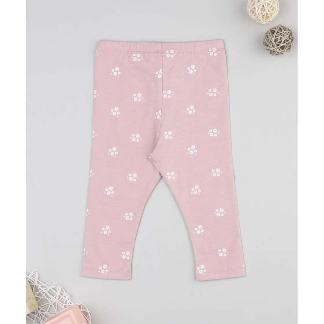 Prenatal Leggings niña rosa con flores