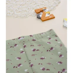 Prenatal Leggings niña verdes con estampado floral