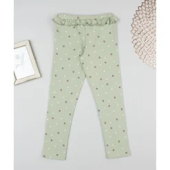 Prenatal Leggings niña verdes con estampado floral