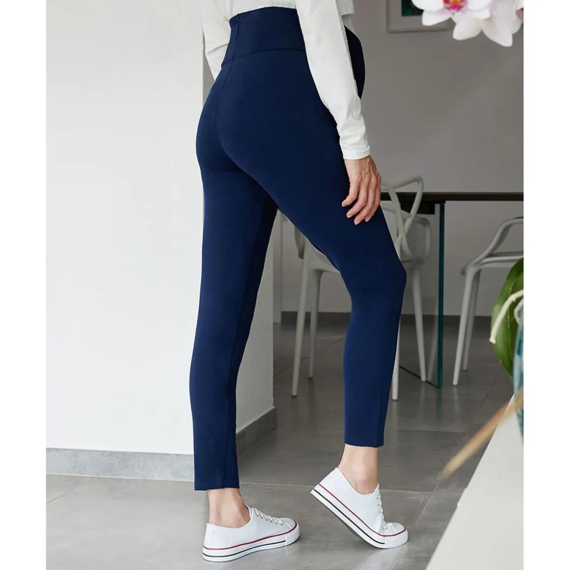 Prenatal Leggings premamá en tejido french terry azul oscuro