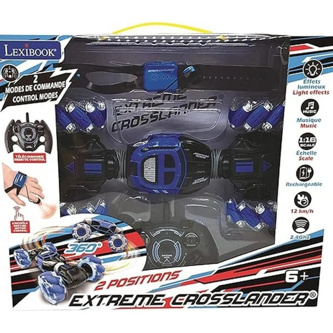 LEXIBOOK - Coche teledirigido Extreme Crosslander todo terreno* Vehículos Y Circuitos