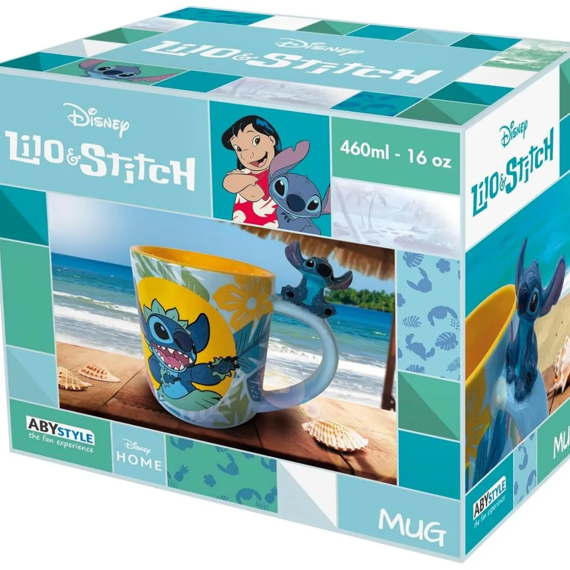 ABYSSE CORP Lilo & Stitch - Taza 3D Hawaiian Stitch 460 ml* Merchandising|Friki Zone