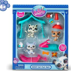 BANDAI Littlest Pet Shop - Día de nieve* Coleccionables Y Mini Mundos
