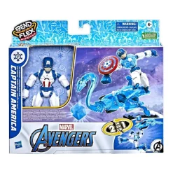HASBRO EU TRADING Los Vengadores - Capitan America - Figura Bend and Flex* Figuras De Acción