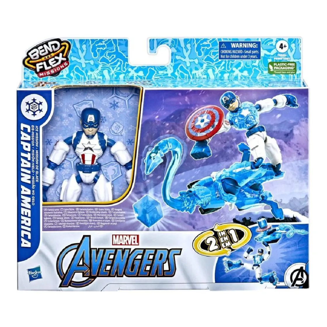 HASBRO EU TRADING Los Vengadores - Capitan America - Figura Bend and Flex* Figuras De Acción