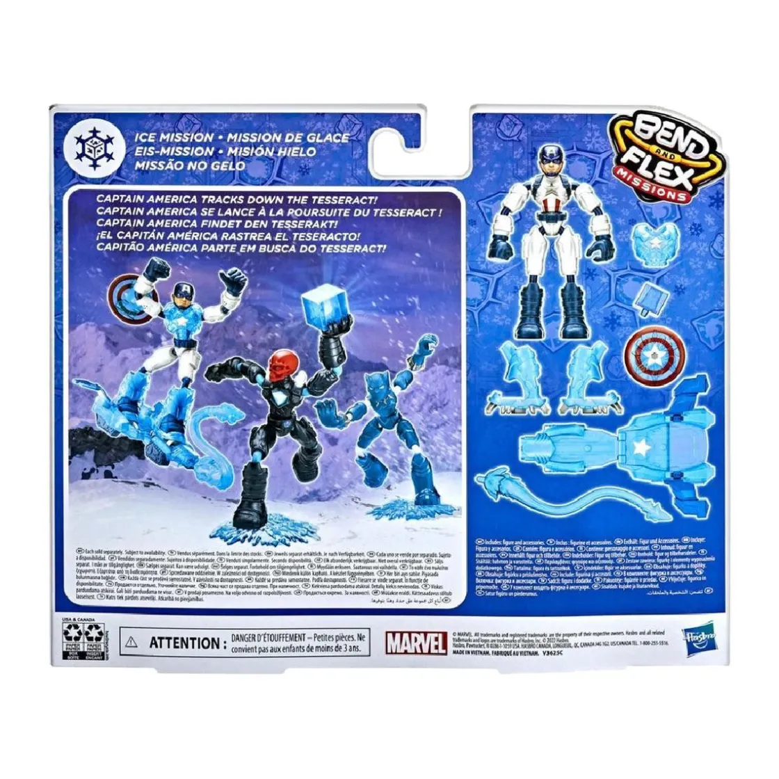 HASBRO EU TRADING Los Vengadores - Capitan America - Figura Bend and Flex* Figuras De Acción