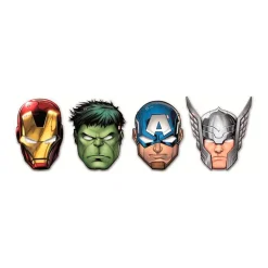 LIRAGRAM Los Vengadores - Pack 6 Máscaras* Artículos De Fiesta Y Regalos