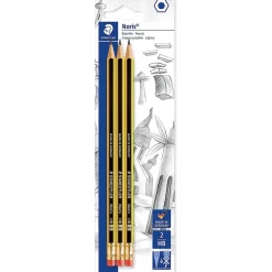 TOYS "R" US Lápices de grafito con goma, grosor nº2, dureza HB, pack de 3 unidades ㅤ