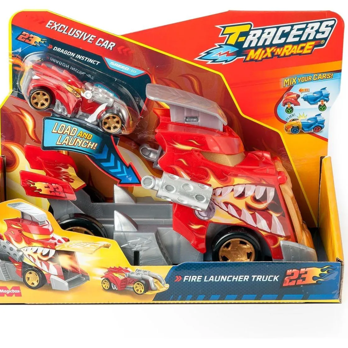 T-RACERS Magic Box - Mix N' Race Fire Launcher Truck ㅤ