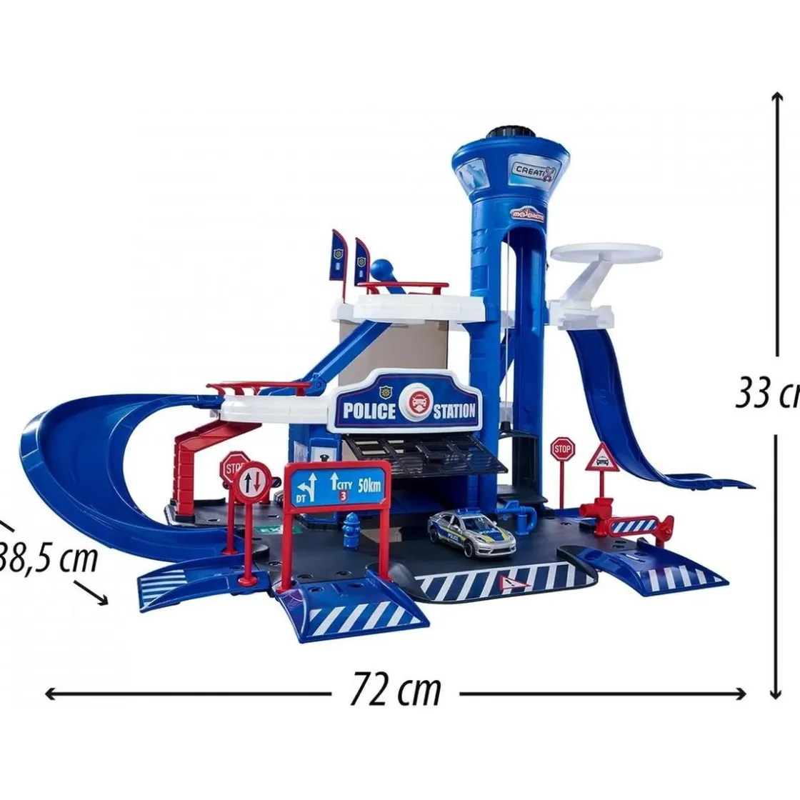TOYS "R" US Majorette - Estación de Policía Creatix con Vehículo Incluido ㅤ